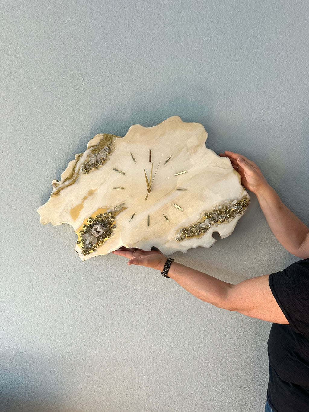 Mini Geode Quartz Clock