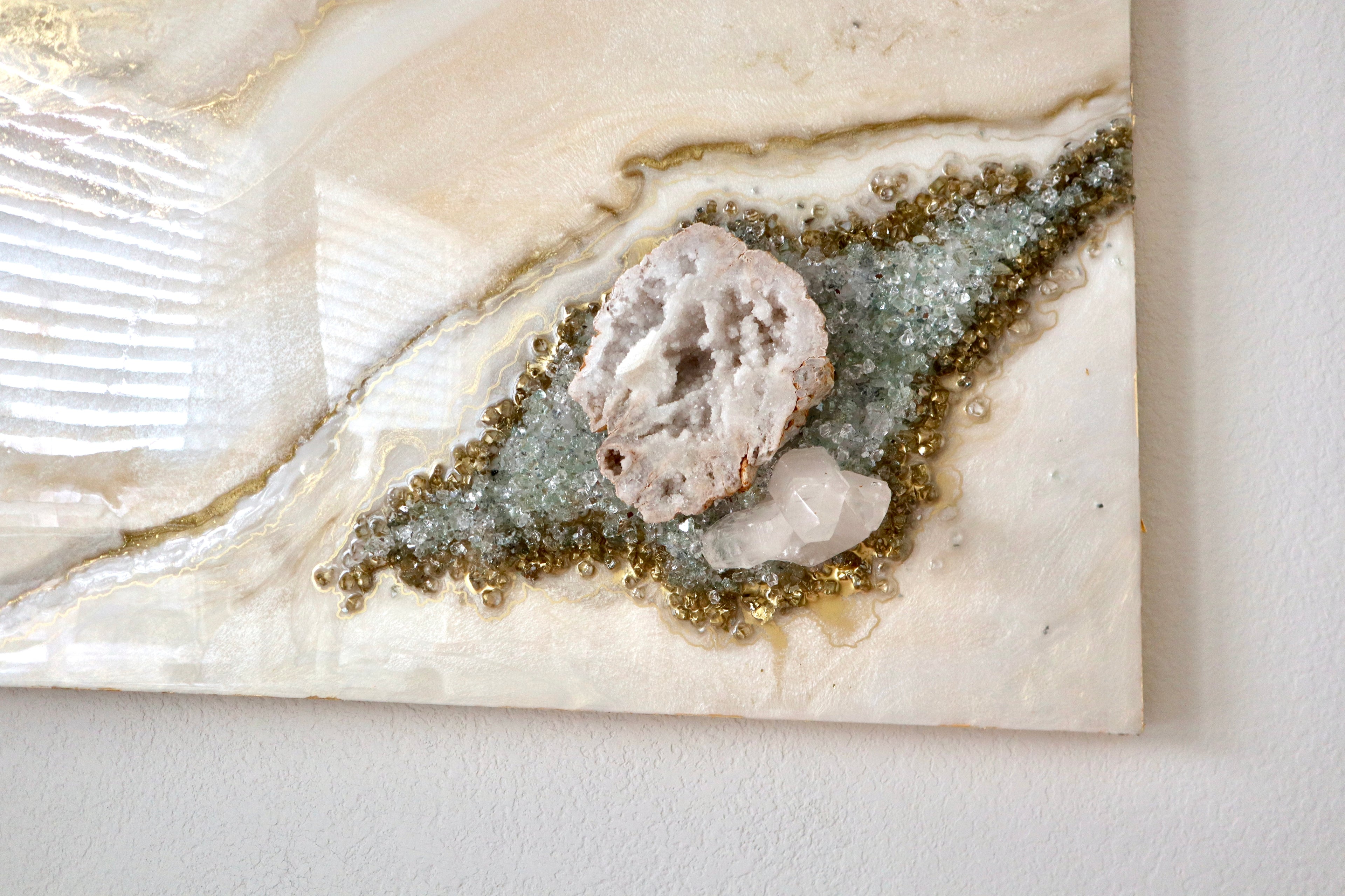 Melody - Large Crystal Resin Wall Art (36x48inches)