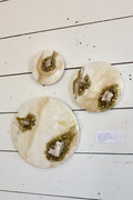 Mini Crystal Quartz Trio Wall Art Set | Handmade Resin Geode Panels
