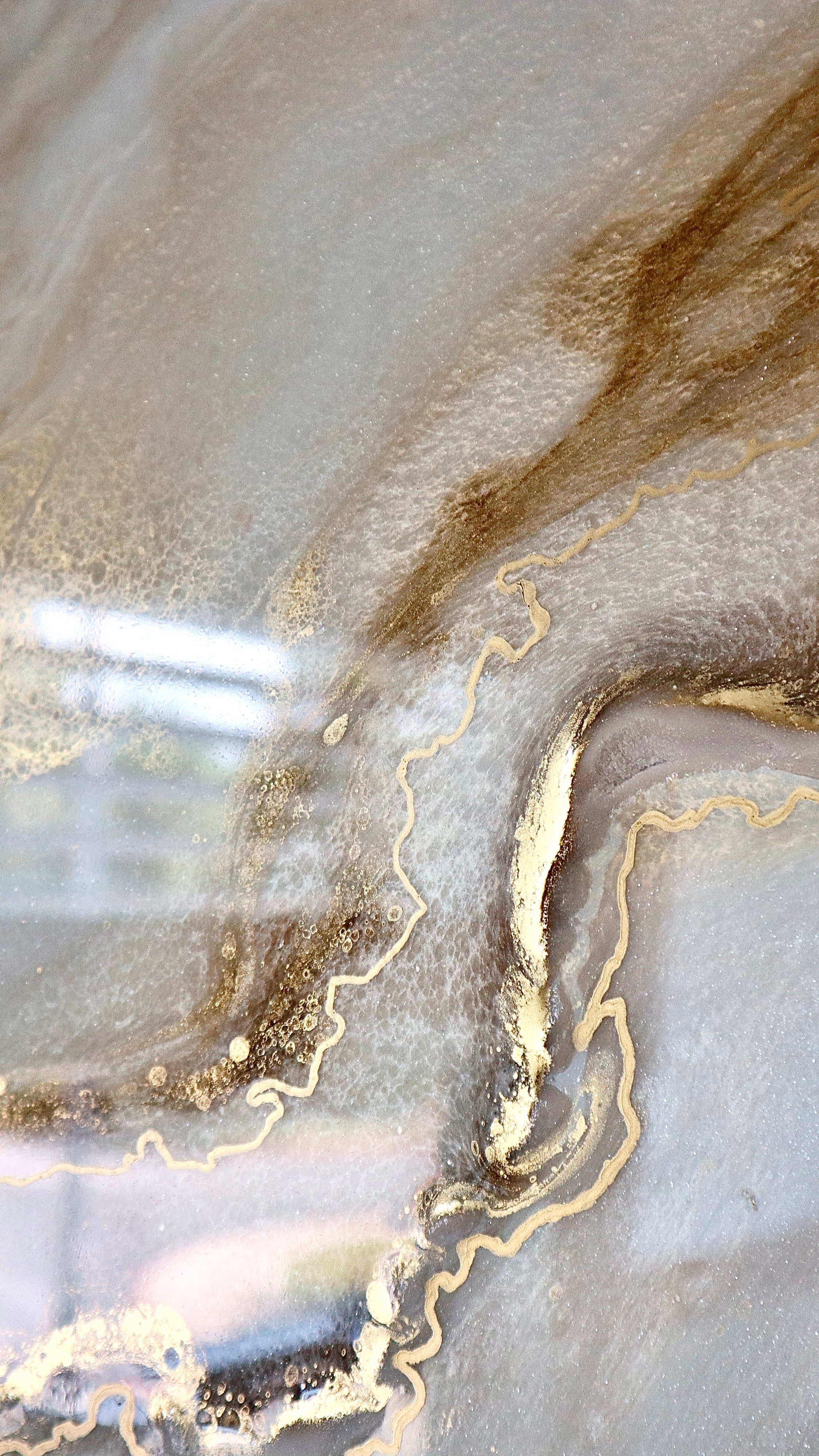 Helios (ήλιος) | 24" Gold Geode Crystal Resin Wall Art