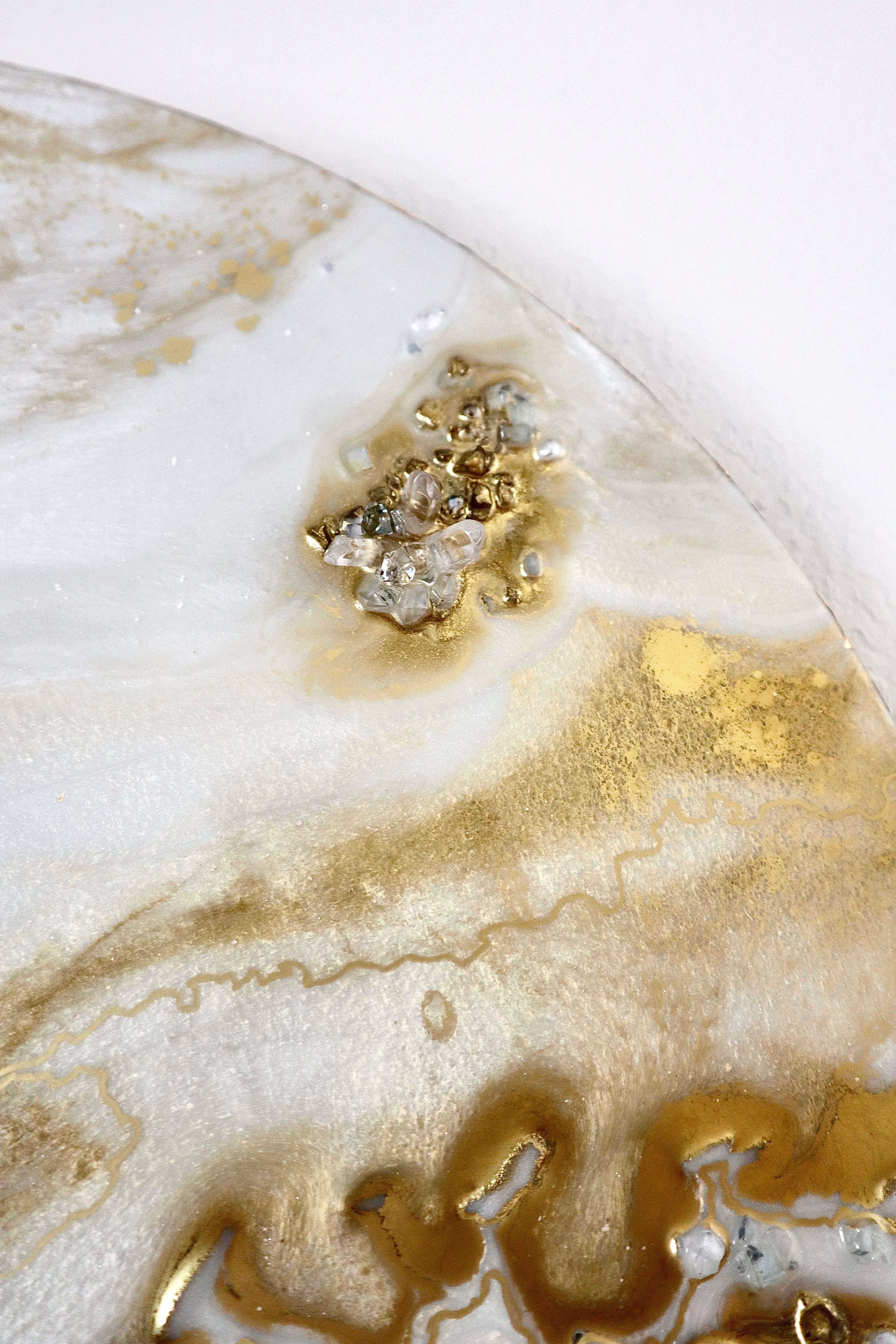 Helios (ήλιος) | 24" Gold Geode Crystal Resin Wall Art