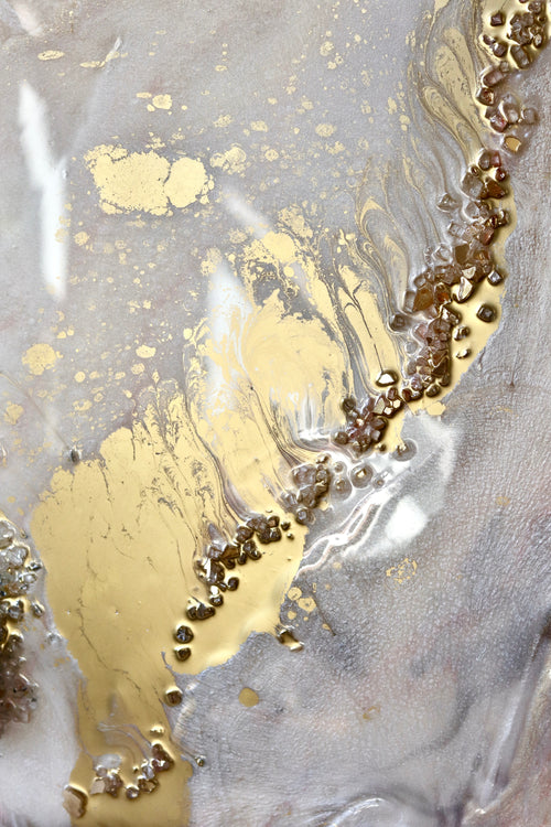 Asteria | 24" x 36" Luxury Crystal & Geode Resin Wall Art