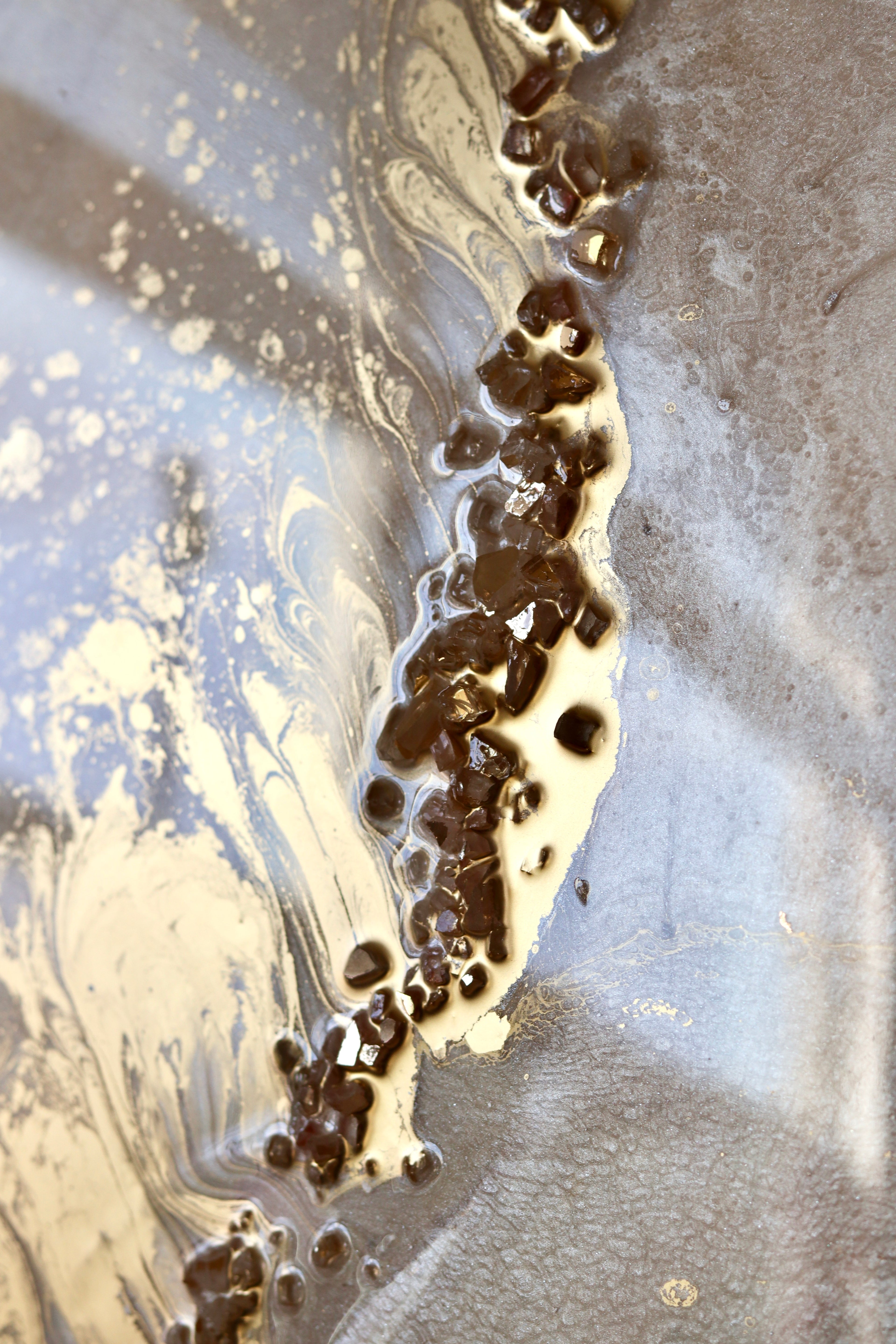 Asteria | 24" x 36" Luxury Crystal & Geode Resin Wall Art