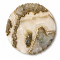 Golden Crystal Mini | 12" Quartz Crystal Resin Wall Art Inspired by Golden Hour Light