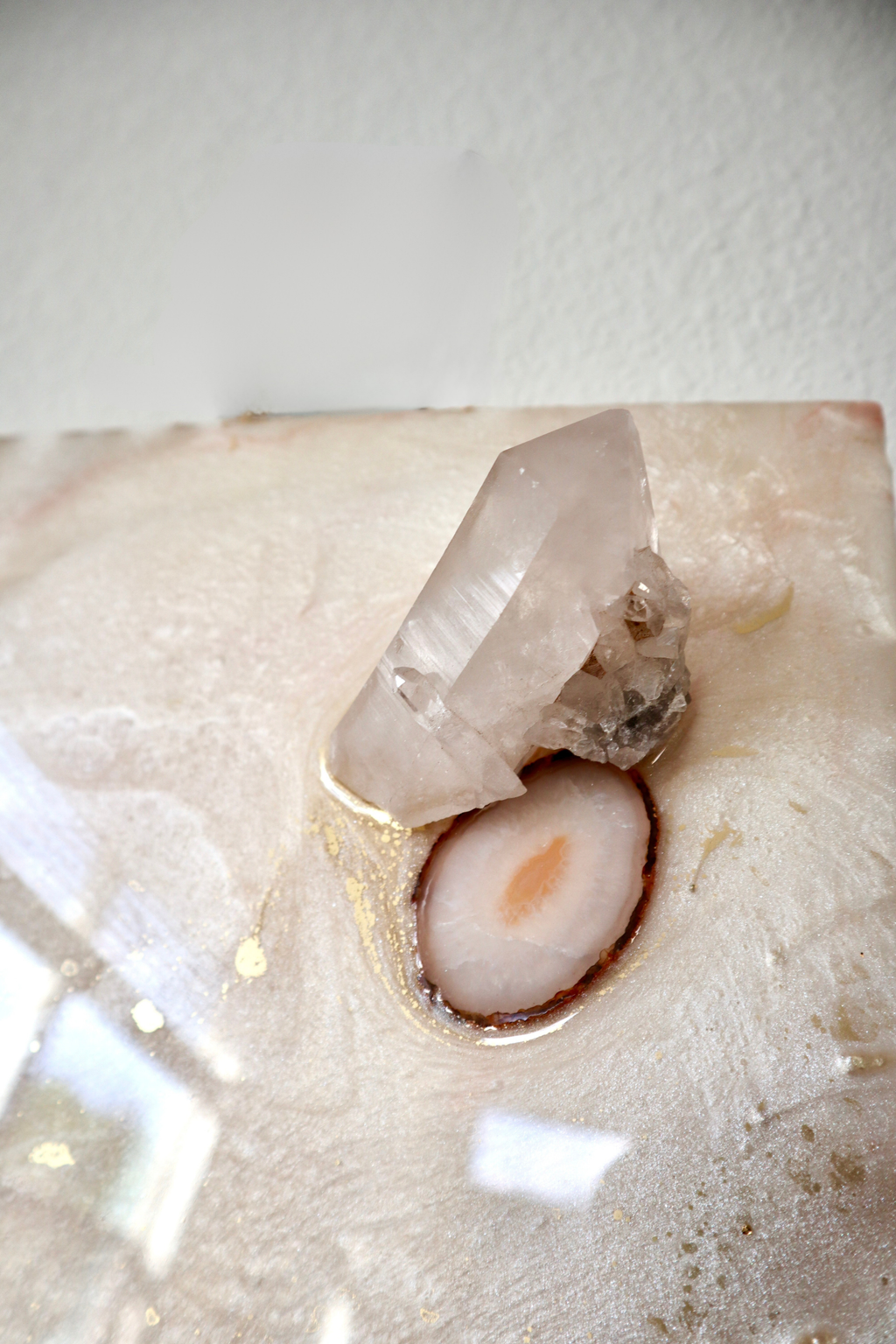 Asteria | 24" x 36" Luxury Crystal & Geode Resin Wall Art