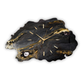 Black Geode Smokey Quartz Clock | Luxury Resin Wall Clock | Crystal Wall Art