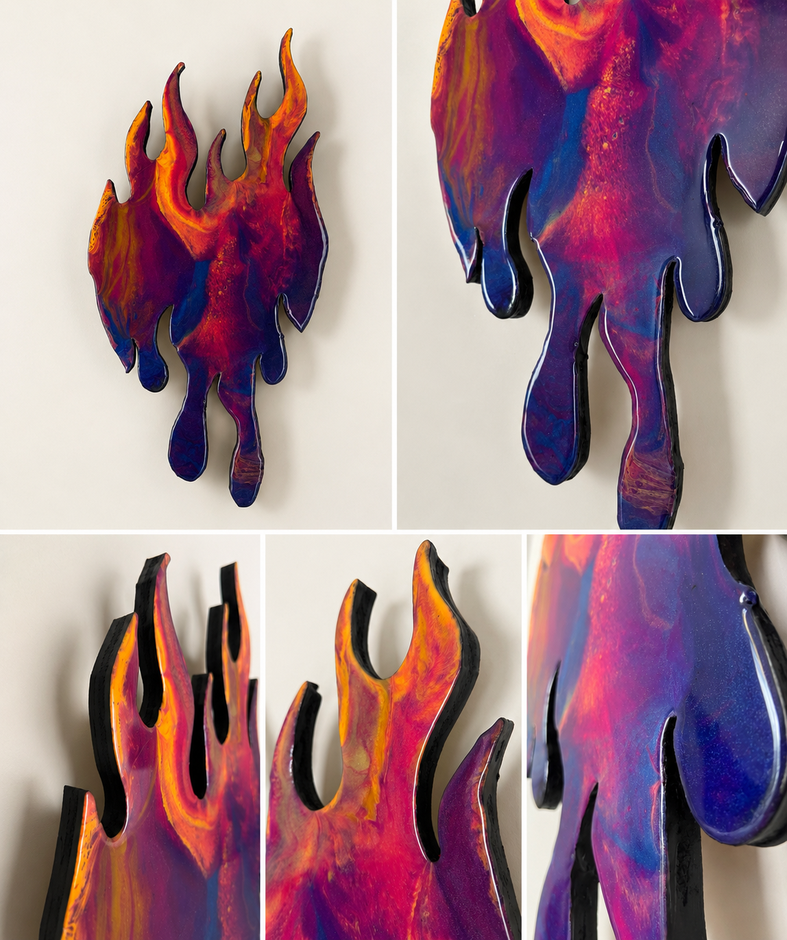 Heart on Fire ❤️‍🔥 | Original Resin Wall Sculpture